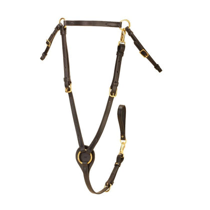 Tory Leather Breastplate with Brass Snaps