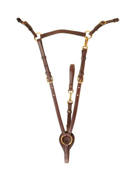 Tory Leather Breastplate with Brass Snaps