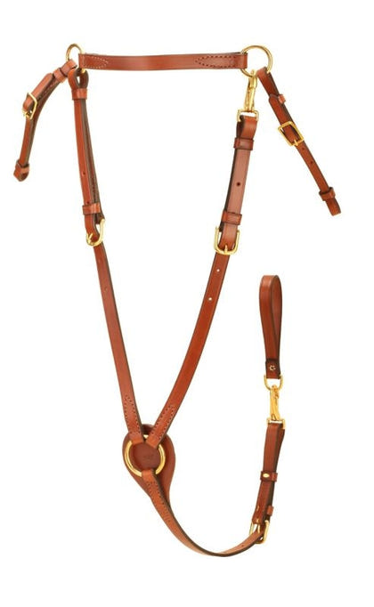Tory Leather Breastplate with Brass Snaps