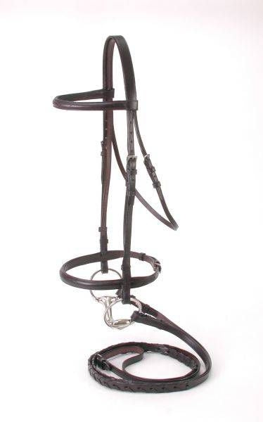 Premium Leather Raised Snaffle Bridle Fancy