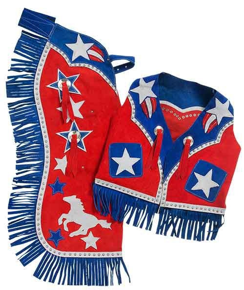 Tough1 Premium Youth Chap/Vest Set Horse/Star