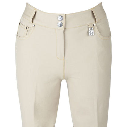 Huntley Ladies Beige Knee Patch Riding Pant
