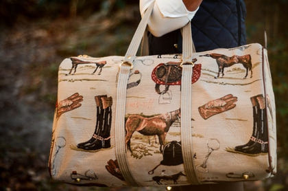 Huntley Equestrian Tapestry Duffle Bag