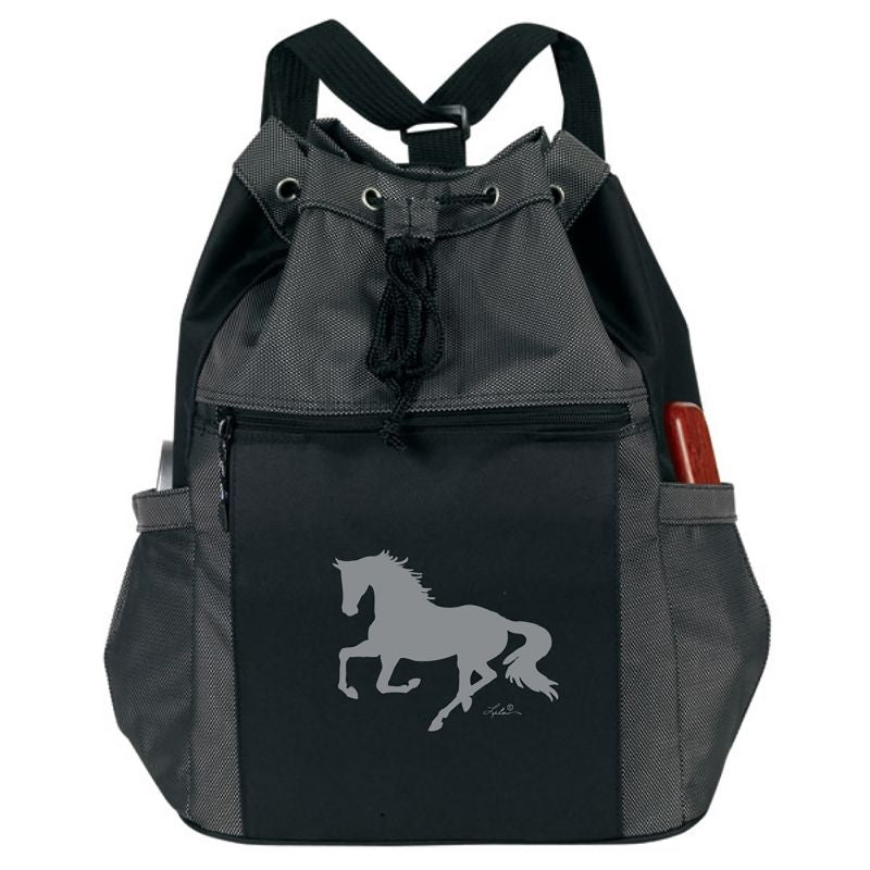 Galloping Horse Drawstring Backpack