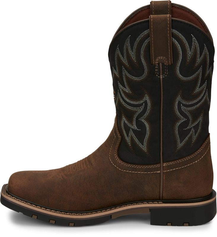 Justin Mens George Strait Fireman Sq Boots