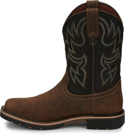 Justin Mens George Strait Fireman Sq Boots