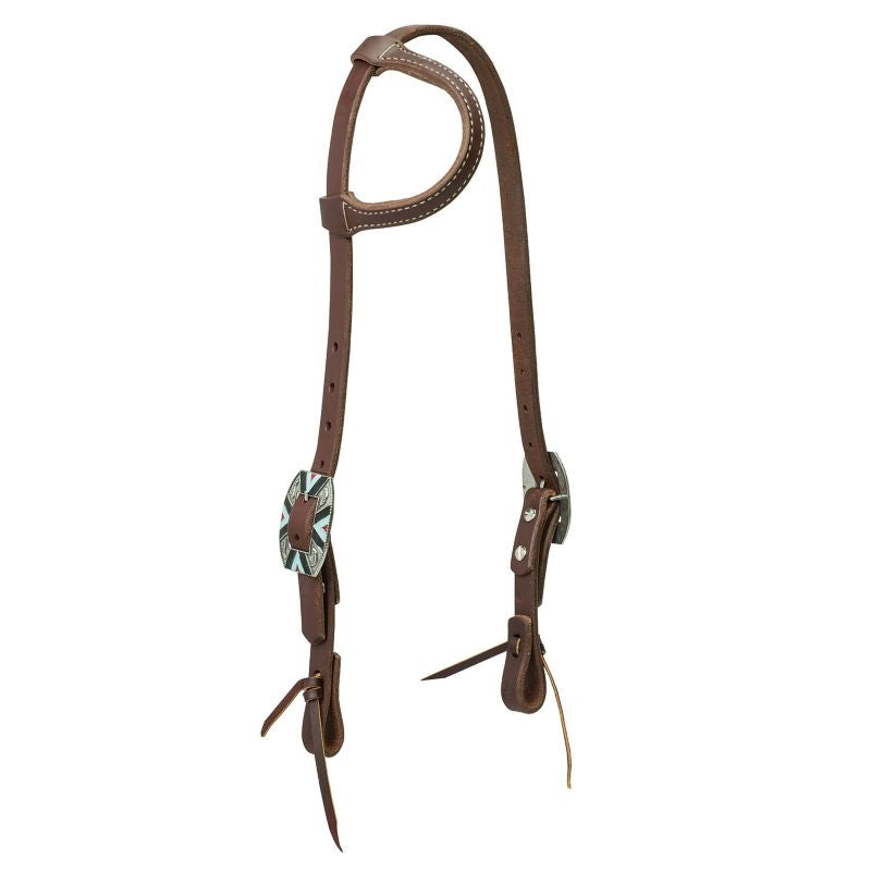 Weaver Working Sliding Ear Headstall with Rope Edge