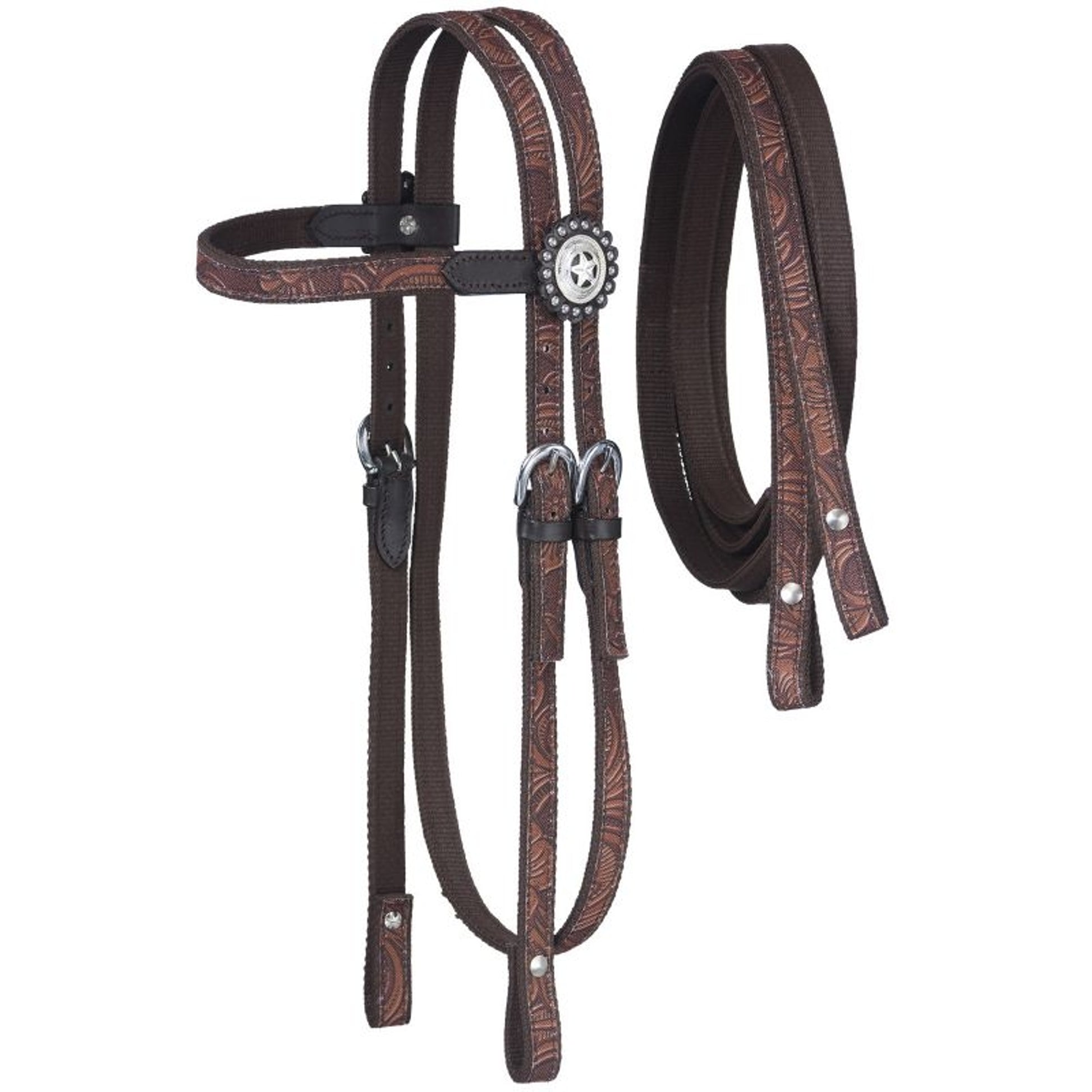 Tough1 Eclipse Fun Print Headstall with Reins