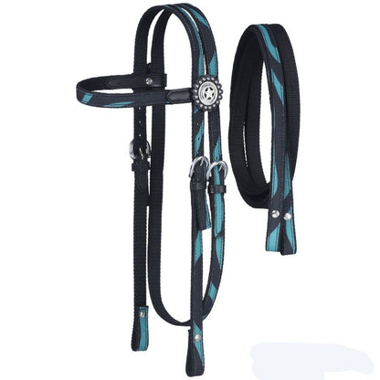 Tough1 Eclipse Fun Zebra Headstall with Reins