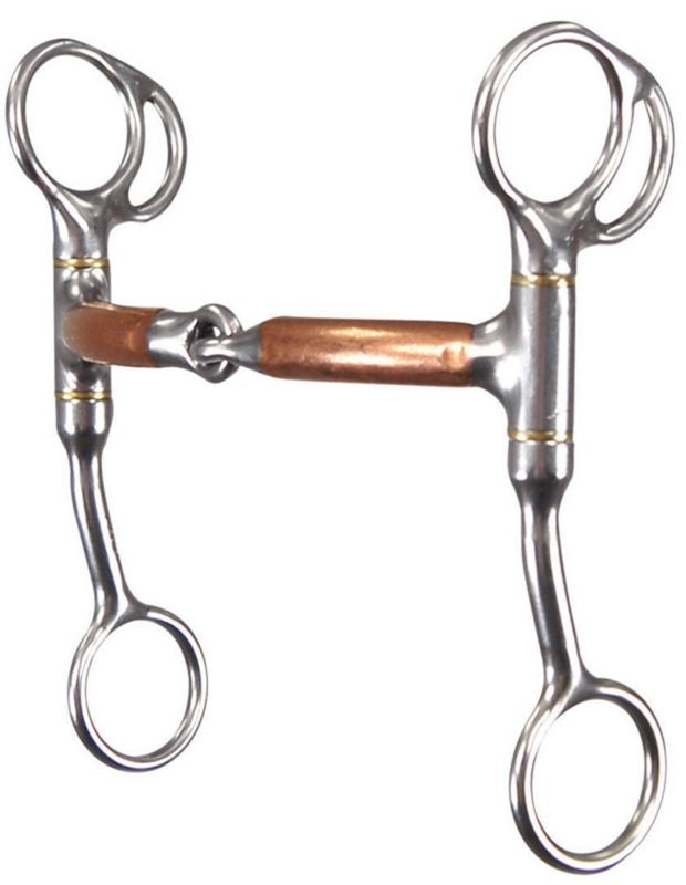 Reinsman Tom Thumb 1/2 Smooth Copper Snaffle Bit