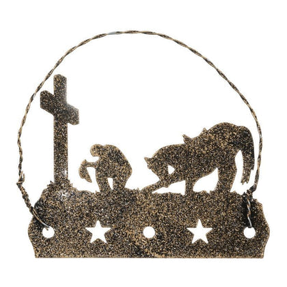 Equine Motif Glitter Ornament