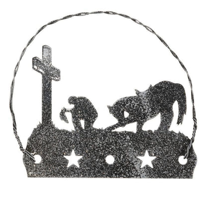Equine Motif Glitter Ornament