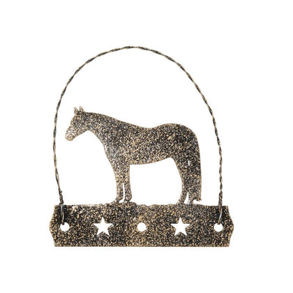 Equine Motif Glitter Ornament