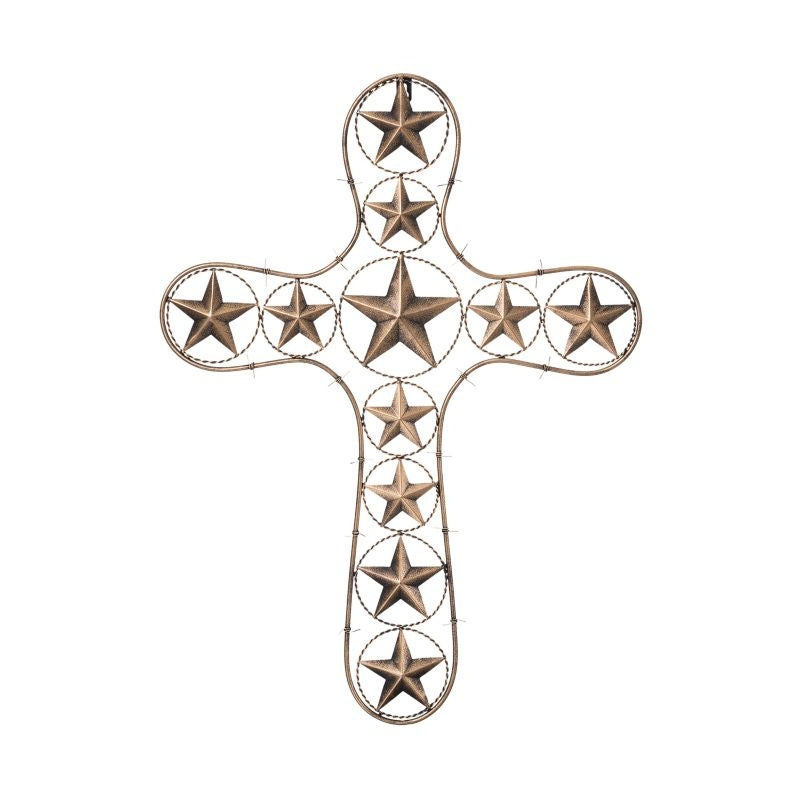 Decorative Cross with Stars & Barbwire