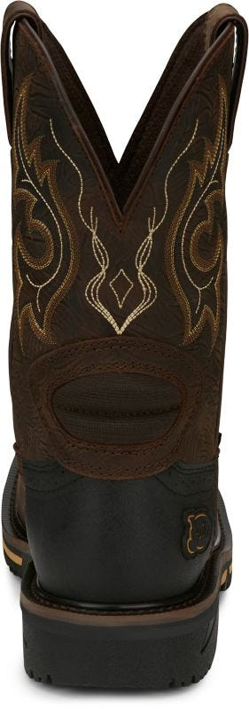 Justin Mens Stampede Joist WP Sq Toe Boots