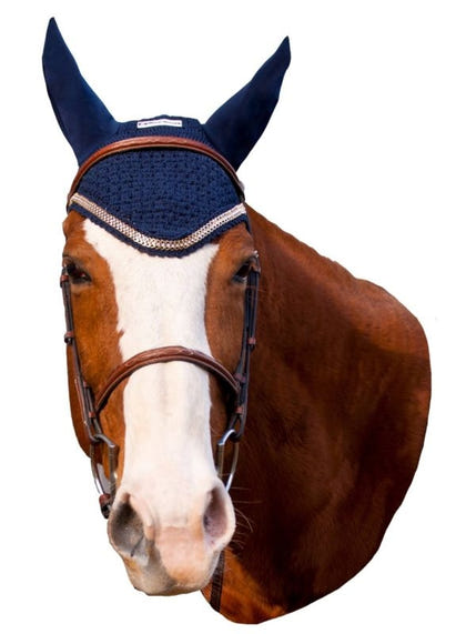 Equine Couture Fly Bonnet with Lurex Rope