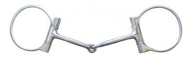 FG SS Brushed Dee Snaffle - 5 inch Curved Mouth