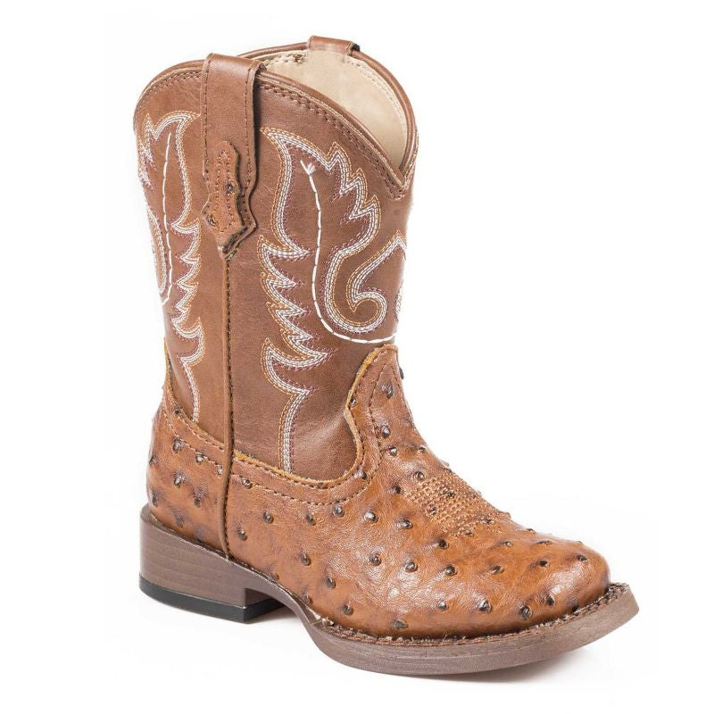 Roper Infant Bumps Square Toe Tan Boots