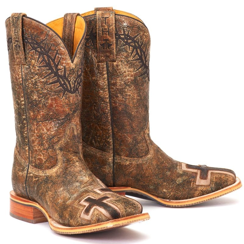 Tin Haul Mens John 3.16 Square Toe Boots
