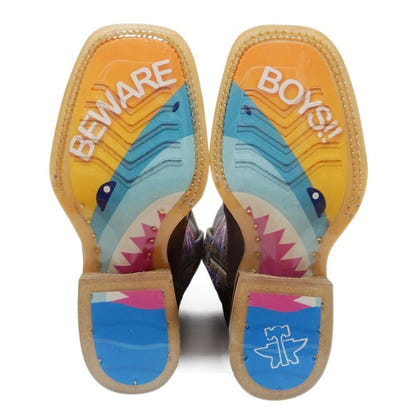 Tin Haul Girls Sharky Maneater Sole Boots