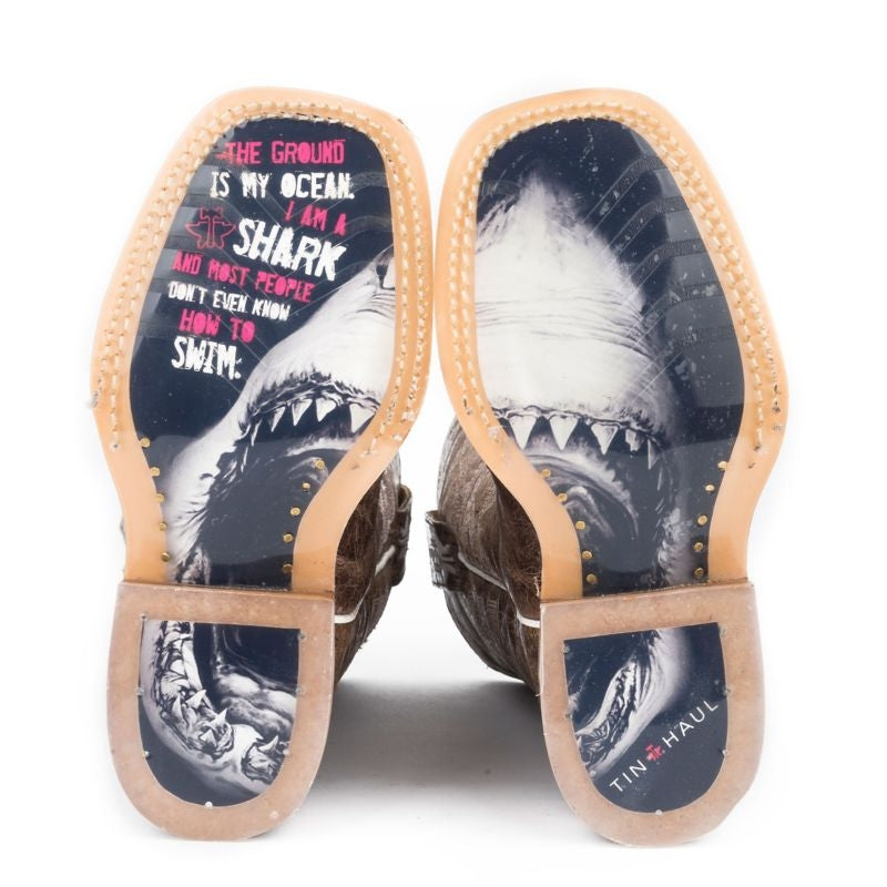 Tin Haul Kids I Dont Bite Maneater Sole Boots