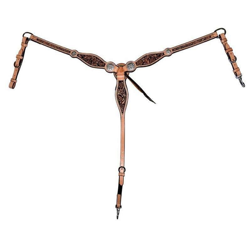 Circle Y Antique Concho Tapered Breast Collar
