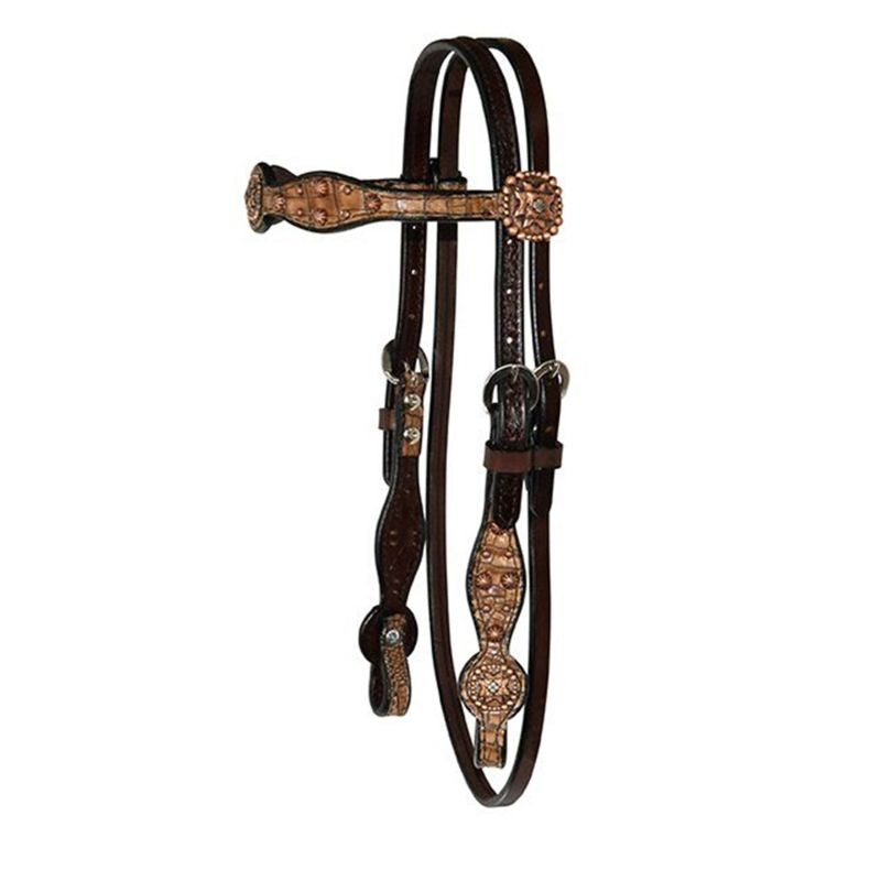 Circle Y 5/8in Gag Cheek Copper Browband Headstall