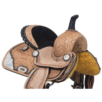 Silver Royal Burn the Breeze Mini Barrel Saddle