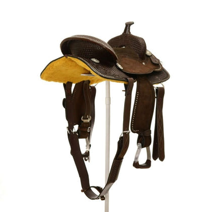Silver Royal by Tough1 Jackpot Barrel Saddle