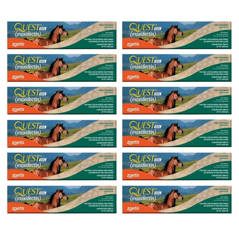 Quest 20mg Moxidectin Single Dose Wormer 12-Pack