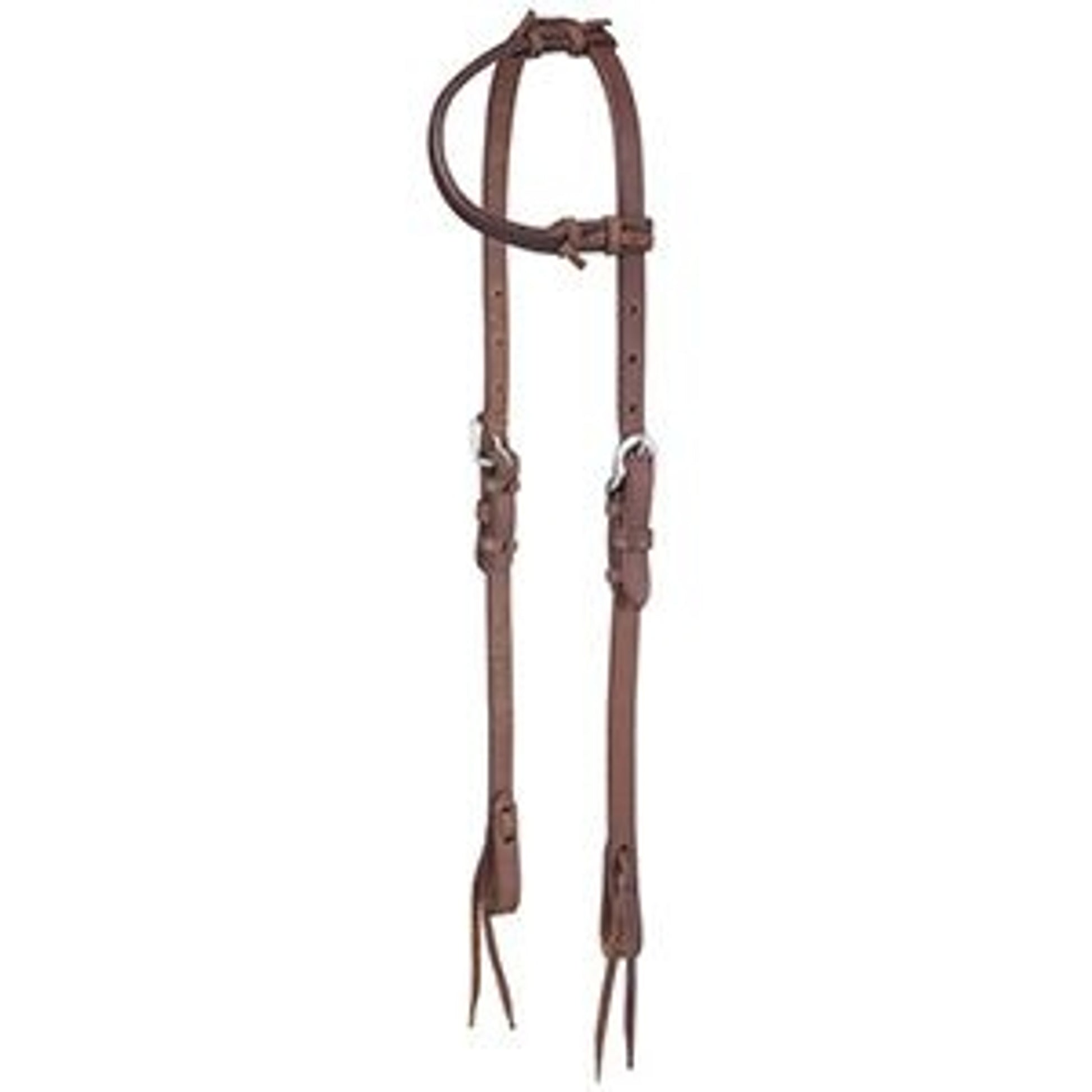 Tough1 Harness Leather One Ear Headstall with Tie