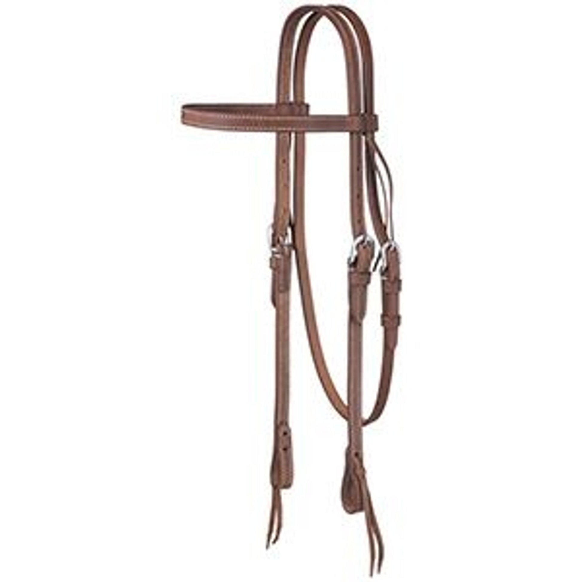 Tough1 Dbl Stitch Harness Browband Headstal with Tie