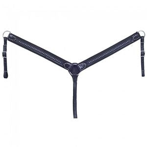 Tough1 Nylon Leather Breast Collar with Overlay