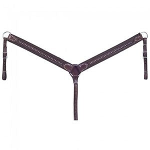 Tough1 Nylon Leather Breast Collar with Overlay