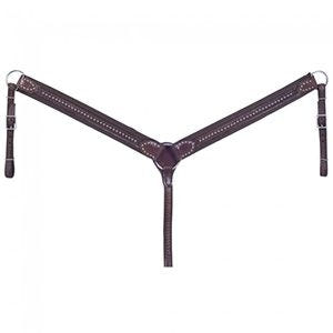 Tough1 Nylon Leather Breast Collar with Overlay