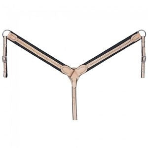 Tough1 Nylon Leather Breast Collar with Overlay