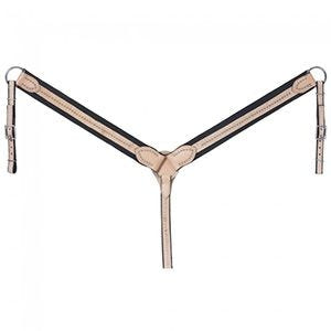 Tough1 Nylon Leather Breast Collar with Overlay