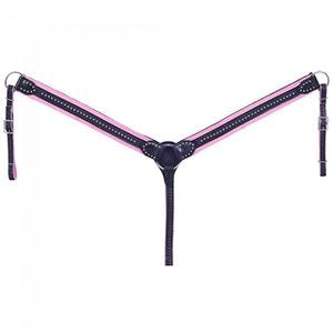 Tough1 Nylon Leather Breast Collar with Overlay