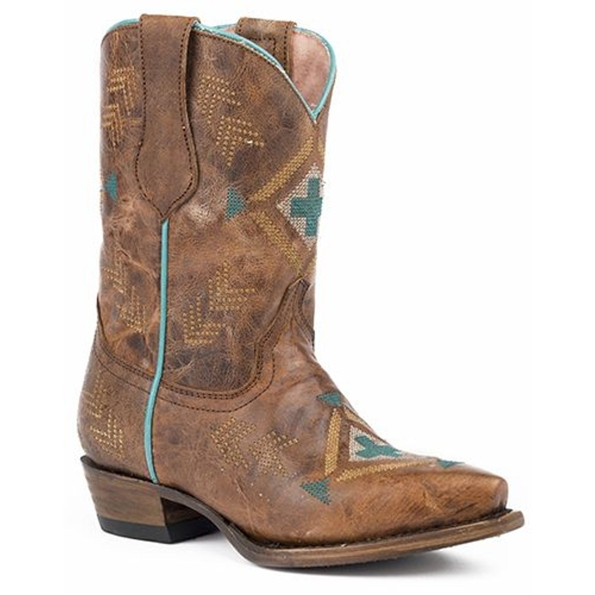 Roper Kids Mai Snip Toe Brown Boots