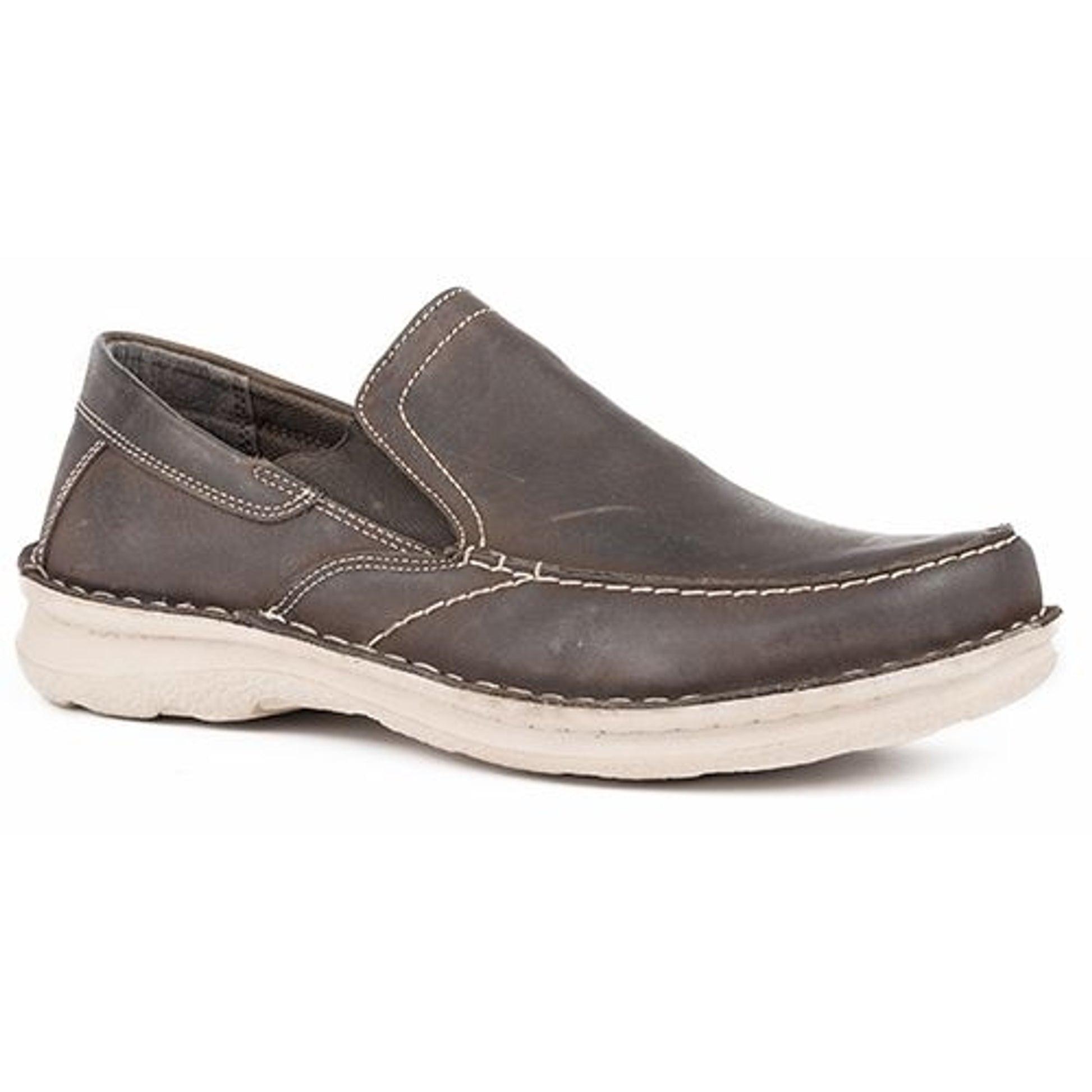 Roper Mens Will Slip-On Dark Brn Casual Shoes