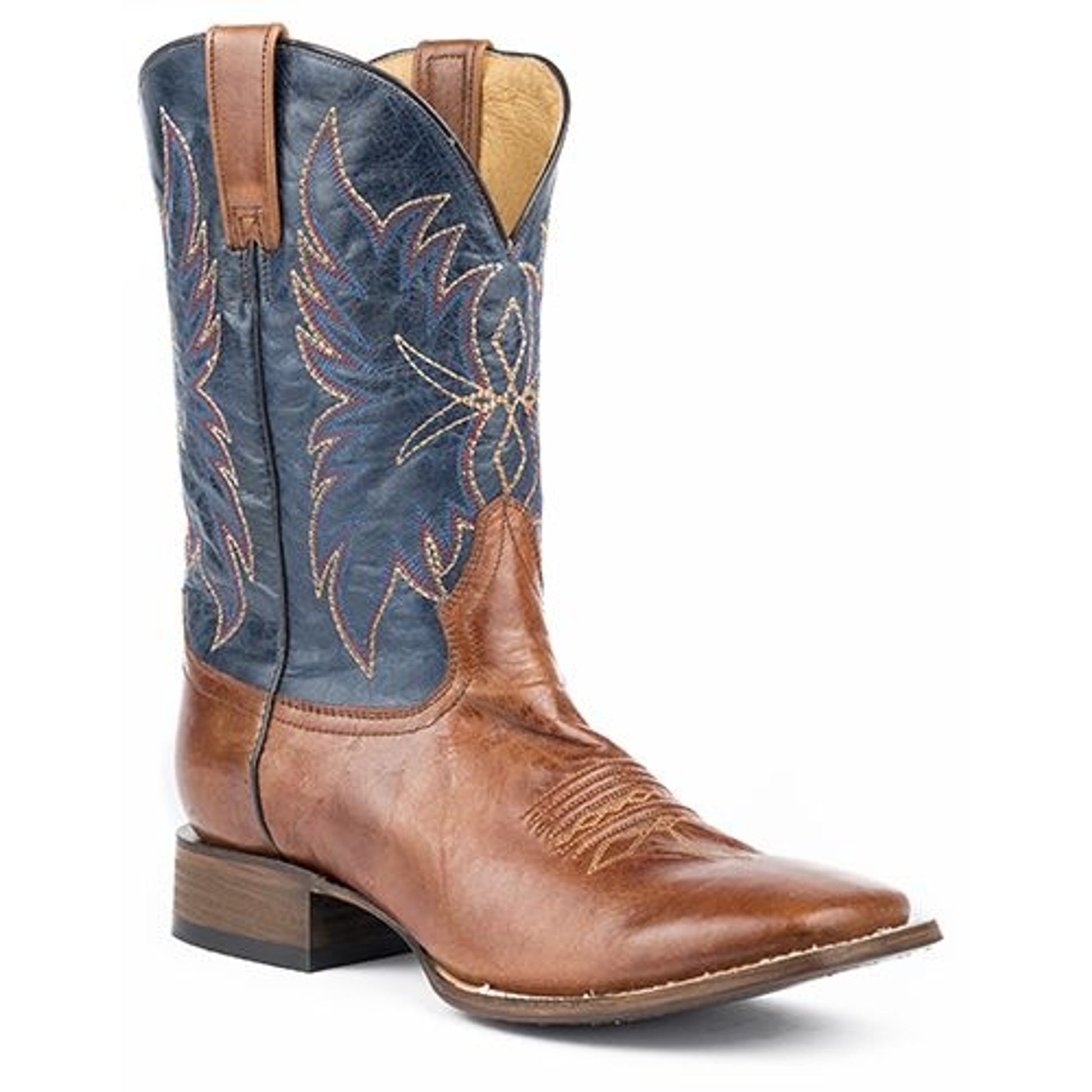 Roper Mens Chisholm Sq Toe Blue Boots