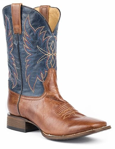 Roper Mens Chisholm Sq Toe Blue Boots