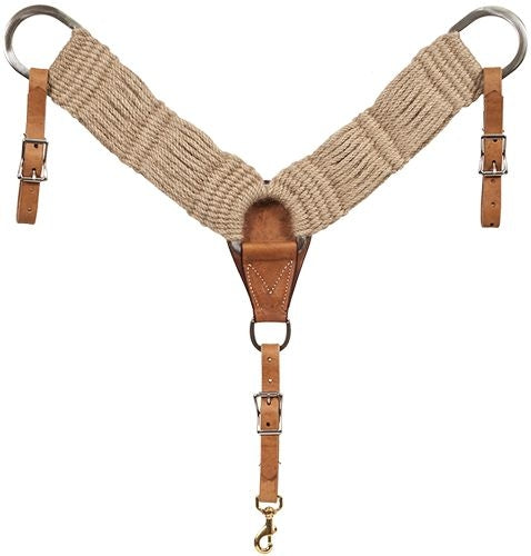 Mustang Mohair Blend Breast Collar with Leather Tugs