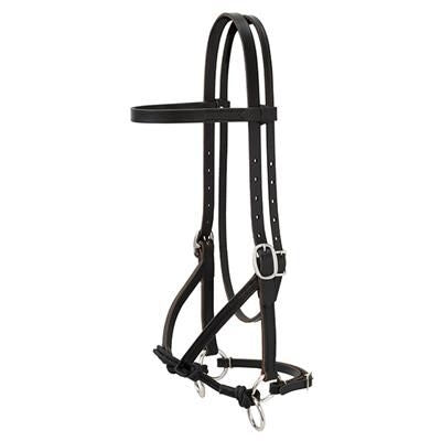 Weaver Justin Dunn Oiled Black Bitless Bridle
