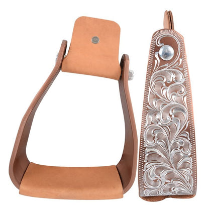 Cashel 3in x 5.5in Slanted Engraved Stirrups