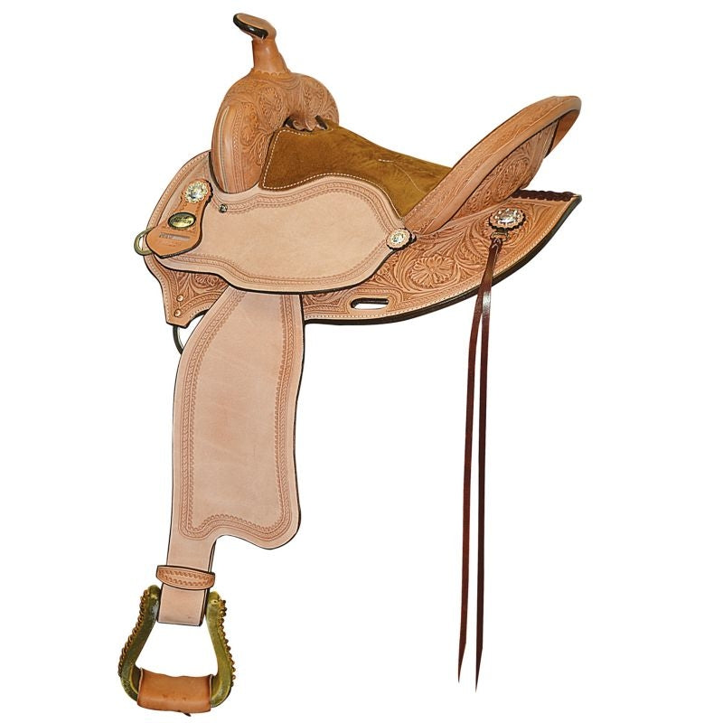 Fabtron Sunset Floral Carved Barrel Saddle