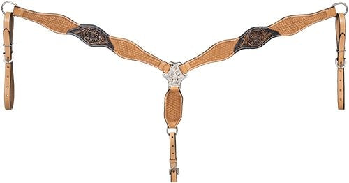 Tough1 Flared Two Tone Floral/Basket Breastcollar