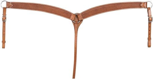 Tough1 Basket Stamped Cowhide Curved Breastcollar