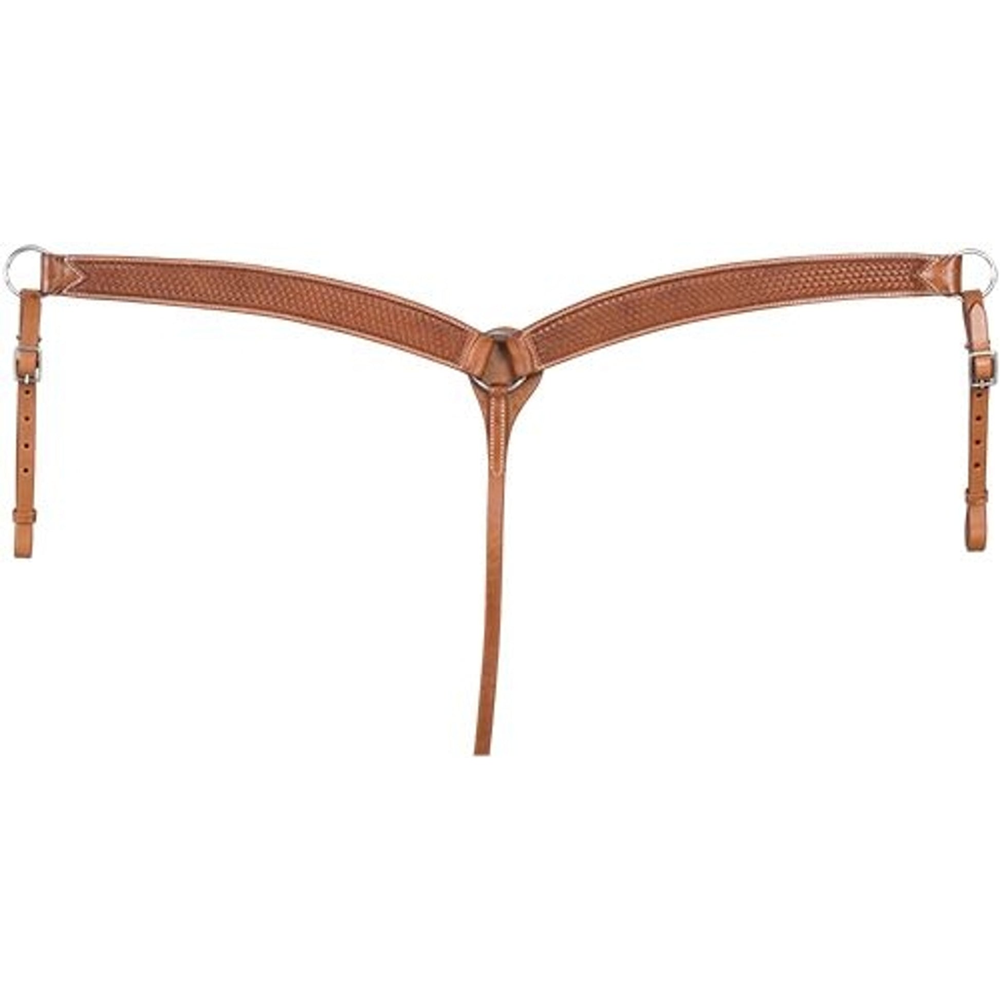 Tough1 Basket Stamped Cowhide Curved Breastcollar