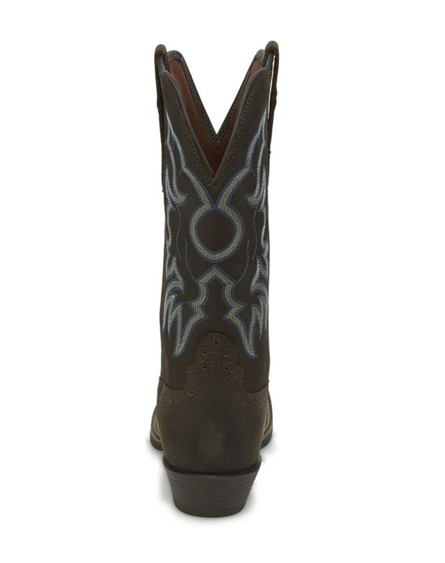 Justin Ladies Stampede Sq Toe Brandy Boots